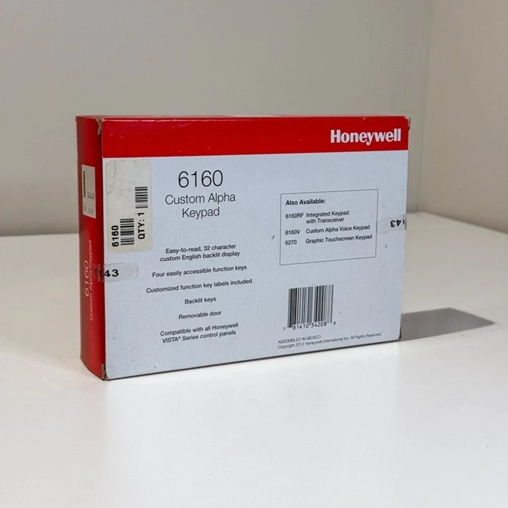 Honeywell Home 6160 Custom Alpha Keypad | Open Box